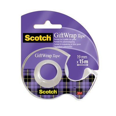 3M Scotch GiftWrap Tape Til Gavepapir - 19 mm x 15 m