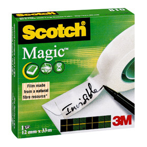 24 stk. Magic Tape - 3M Scotch nr 810 12mmx33m - Køb minimum 24 stk.
