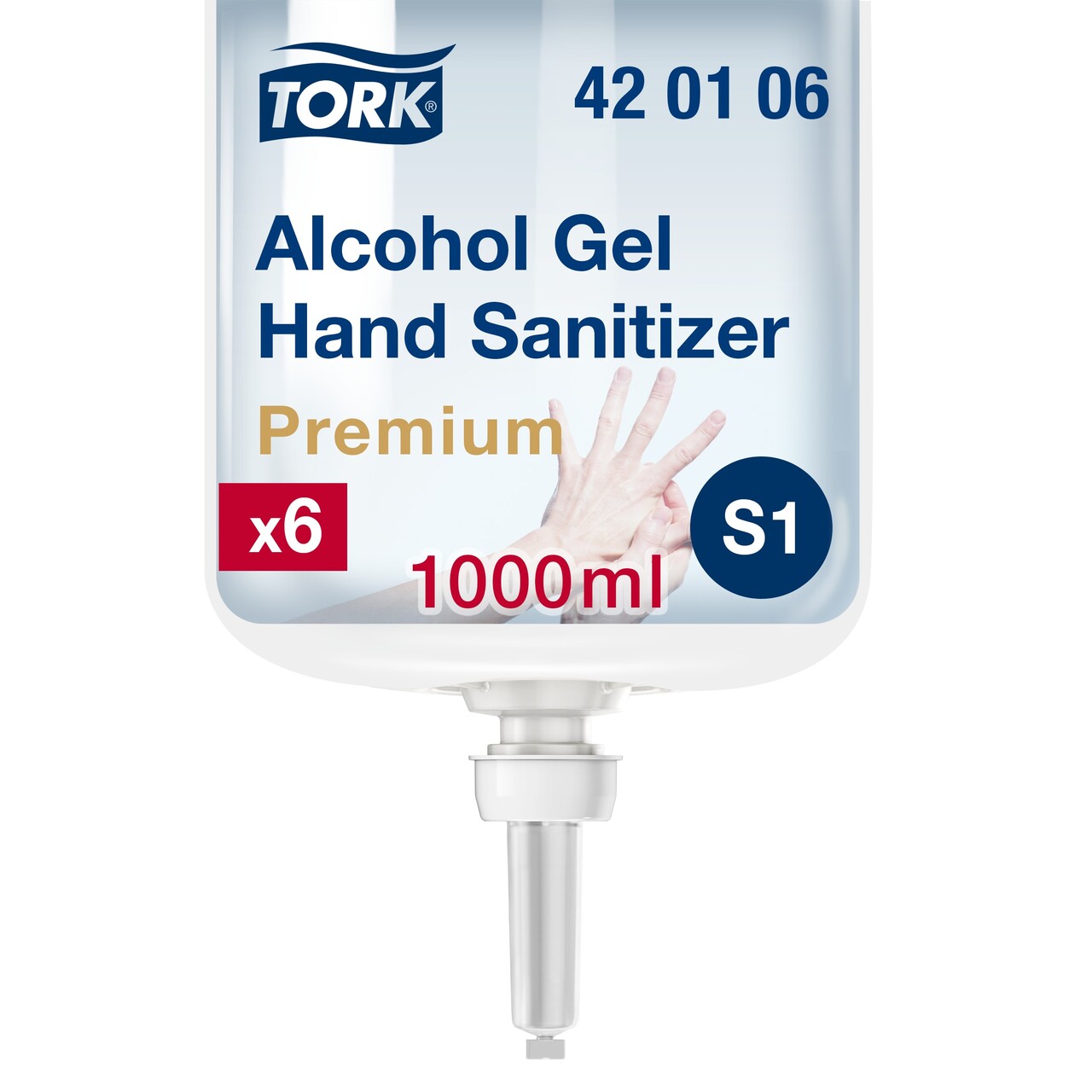 Hånddesinfektion - Tork - 420106 - Gel - S1 - 6 flasker á 1 liter