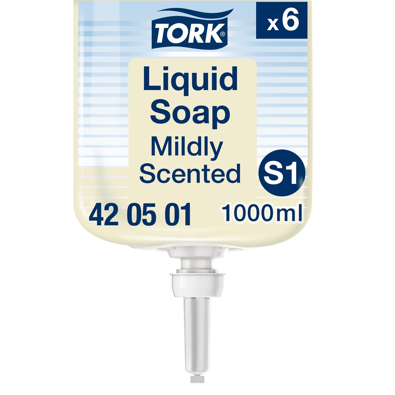 Sæbe Tork 420501 Mild Premium S1 lys gul - 6 flasker á 1 liter