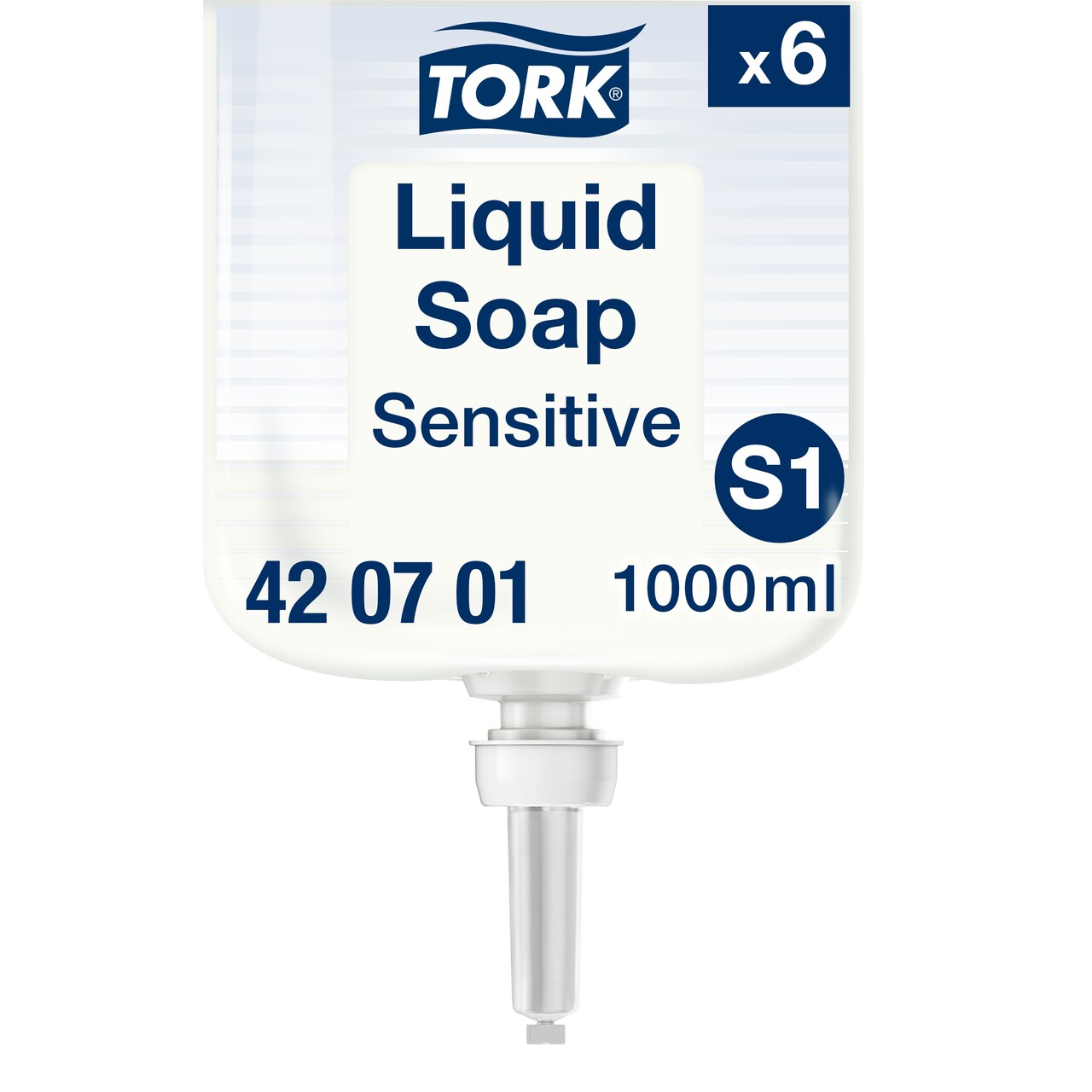 Sæbe Tork 420701 Premium Extra Mild Uparfumeret S1 hvid - 6 flasker á 1 liter