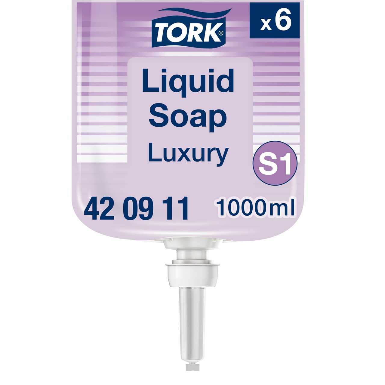 Sæbe Tork 420911 Luksus flydende S1 lilla 1l - 6 stk