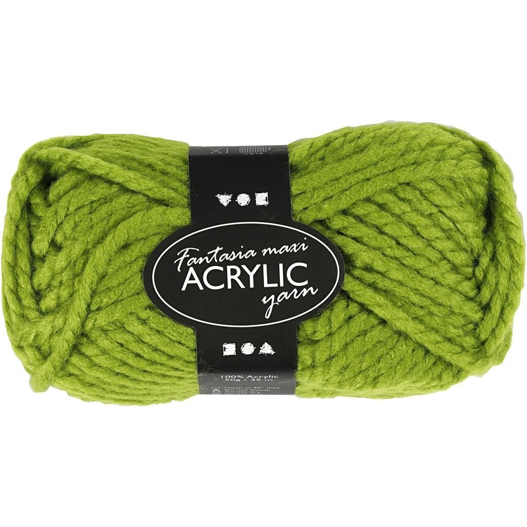 Akryl garn Fantasia længde 35 meter grøn Maxi - 50 gram