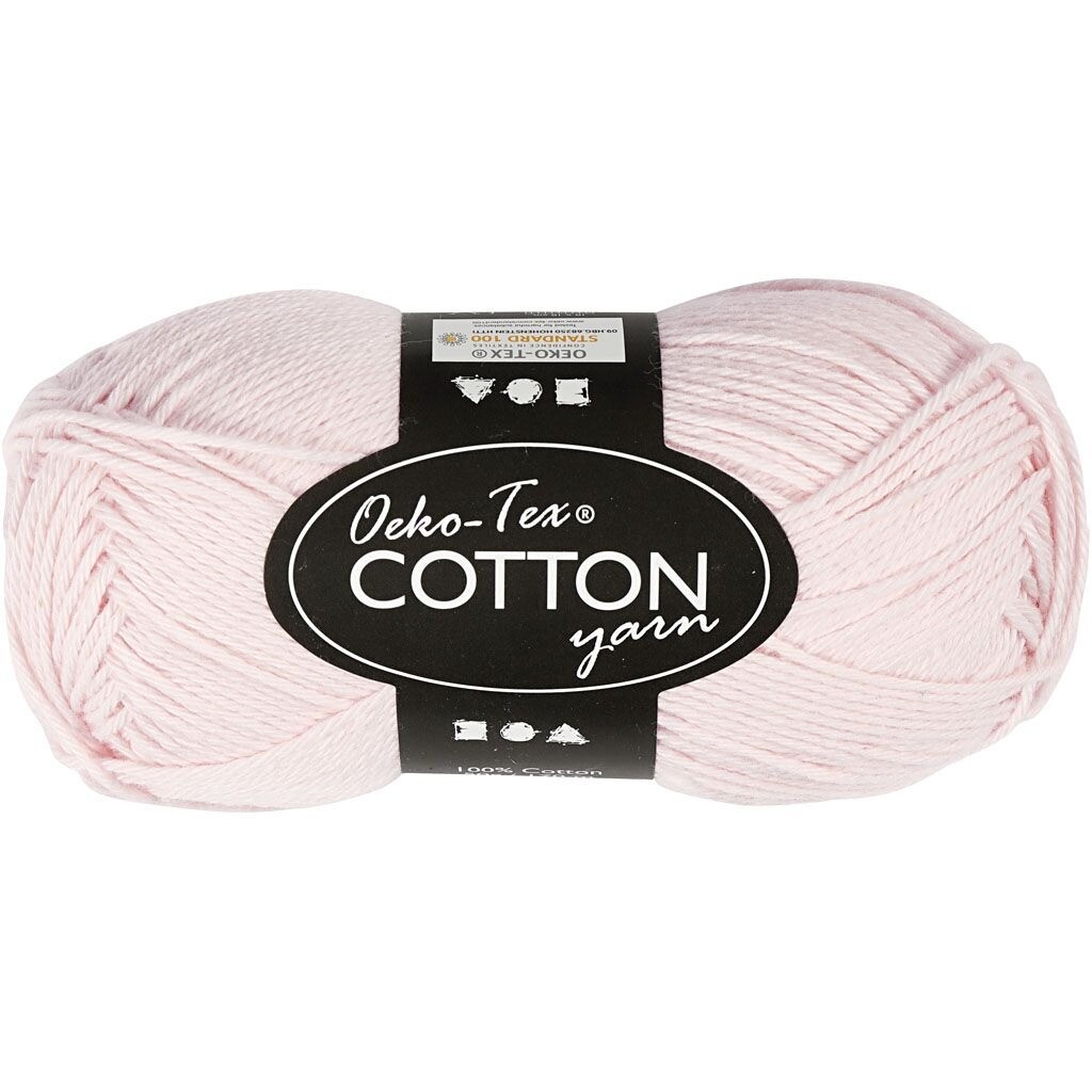 Bomuldsgarn længde 170 meter 8|4 sart rosa - 50 gram