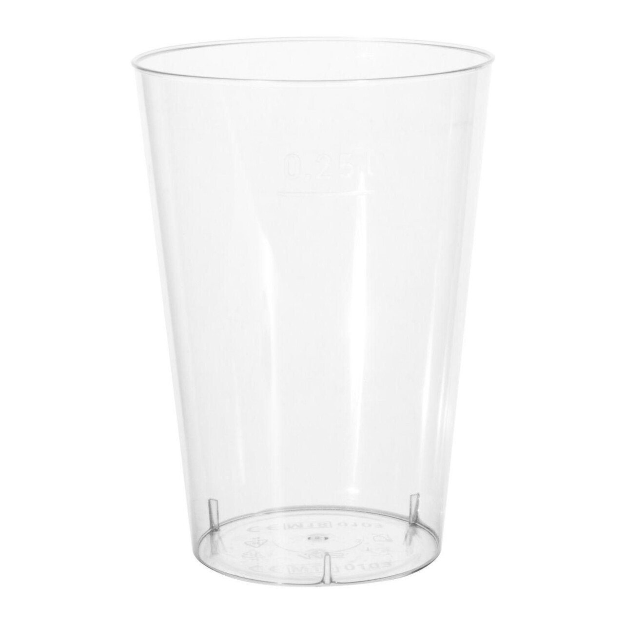 Plastglas 25 cl 107 mm PS Klar - 20 pk x 25 stk/krt