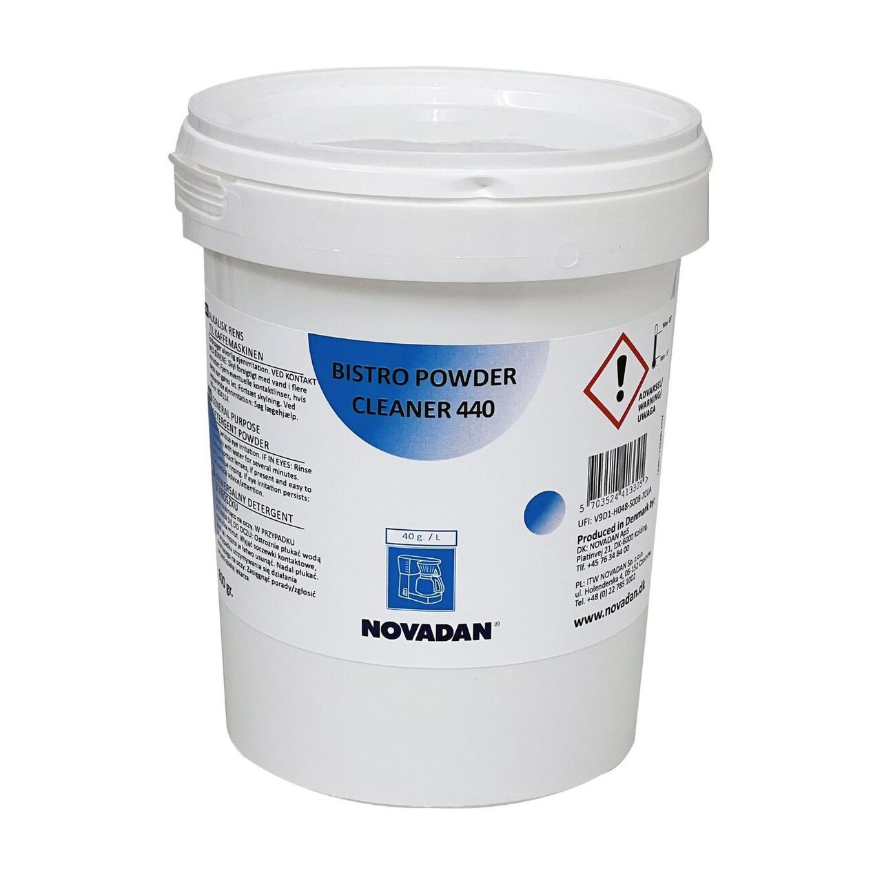 Rensemiddel Pulver Bistro Powder Cleaner 440 800g til kaffe- og termokander - 3 sp x 800 gr/krt