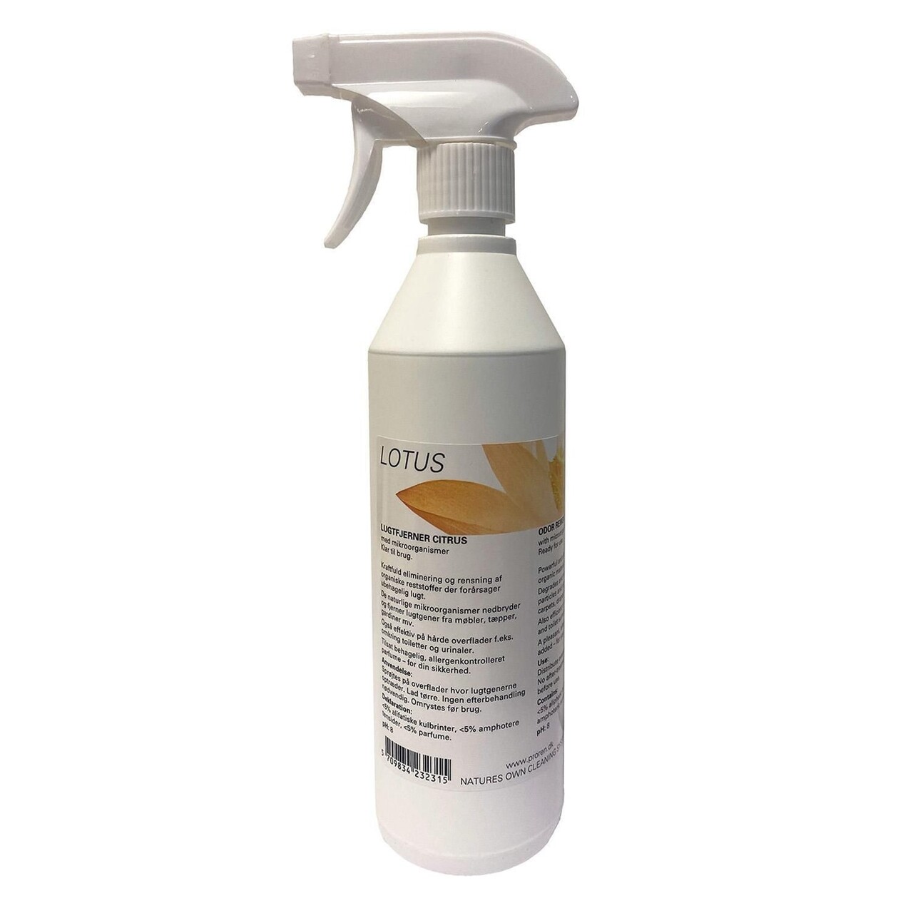 Lugtfjerner Lotus Citrus med Parfume/Spray til sanitære områder/tekstiler - 20 fl x 500 ml/krt