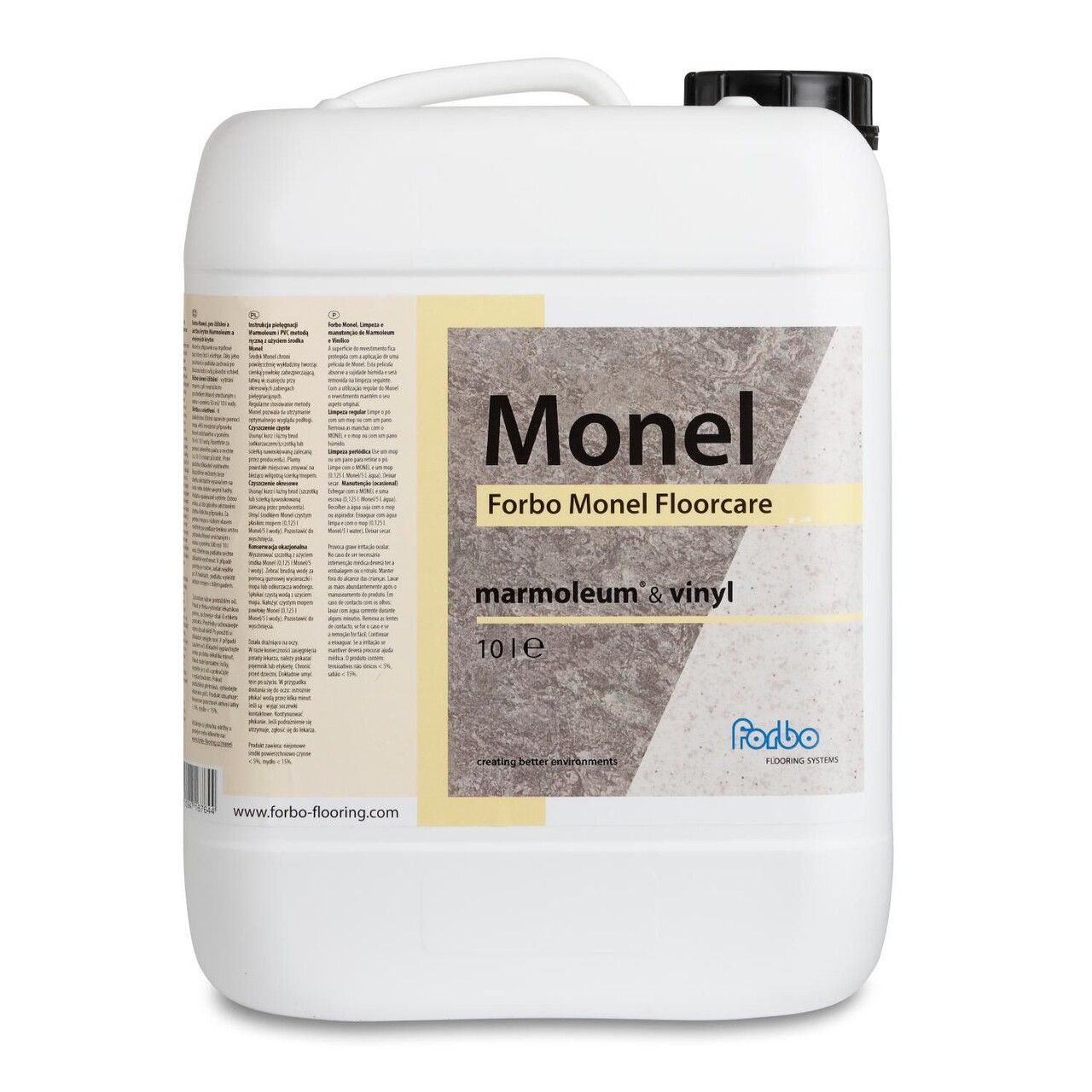 Gulvvask Vaskepleje Monel 818 uden Voks uden parfume til Plejekrævende gulve 10 ltr - 10 kg/dnk