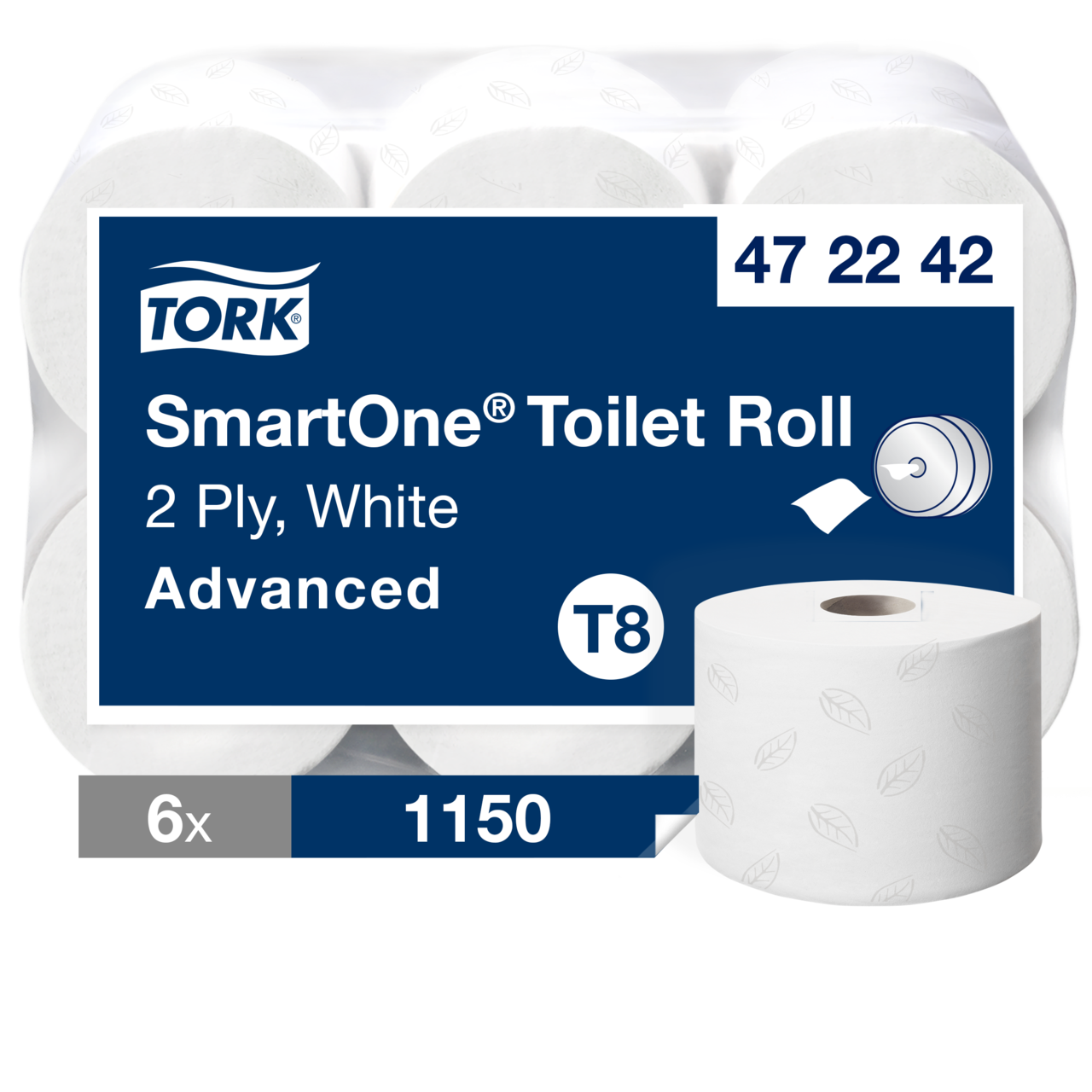Toilet papir Tork 472242 Advanced SmartOne - 6 toiletruller