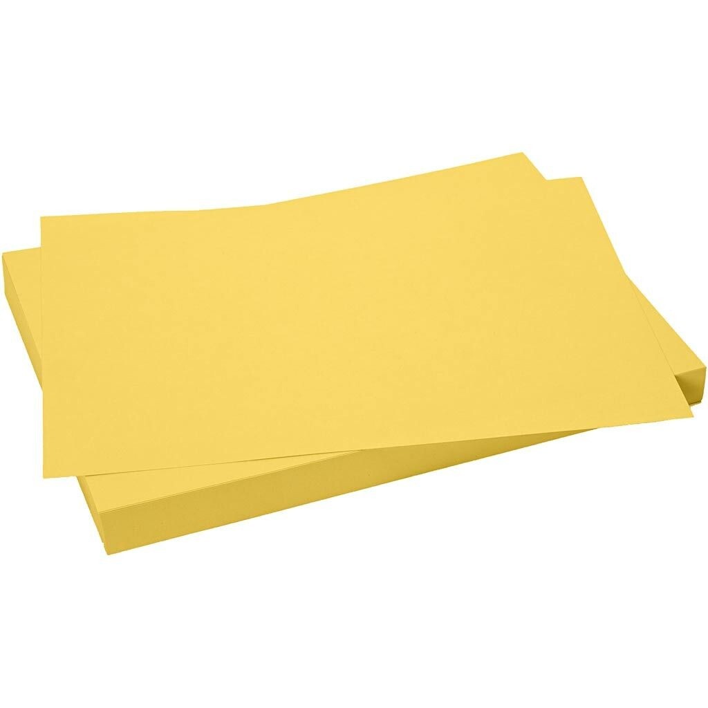 Karton - Solgul - 50x70 cm - 270 g - 10 ark