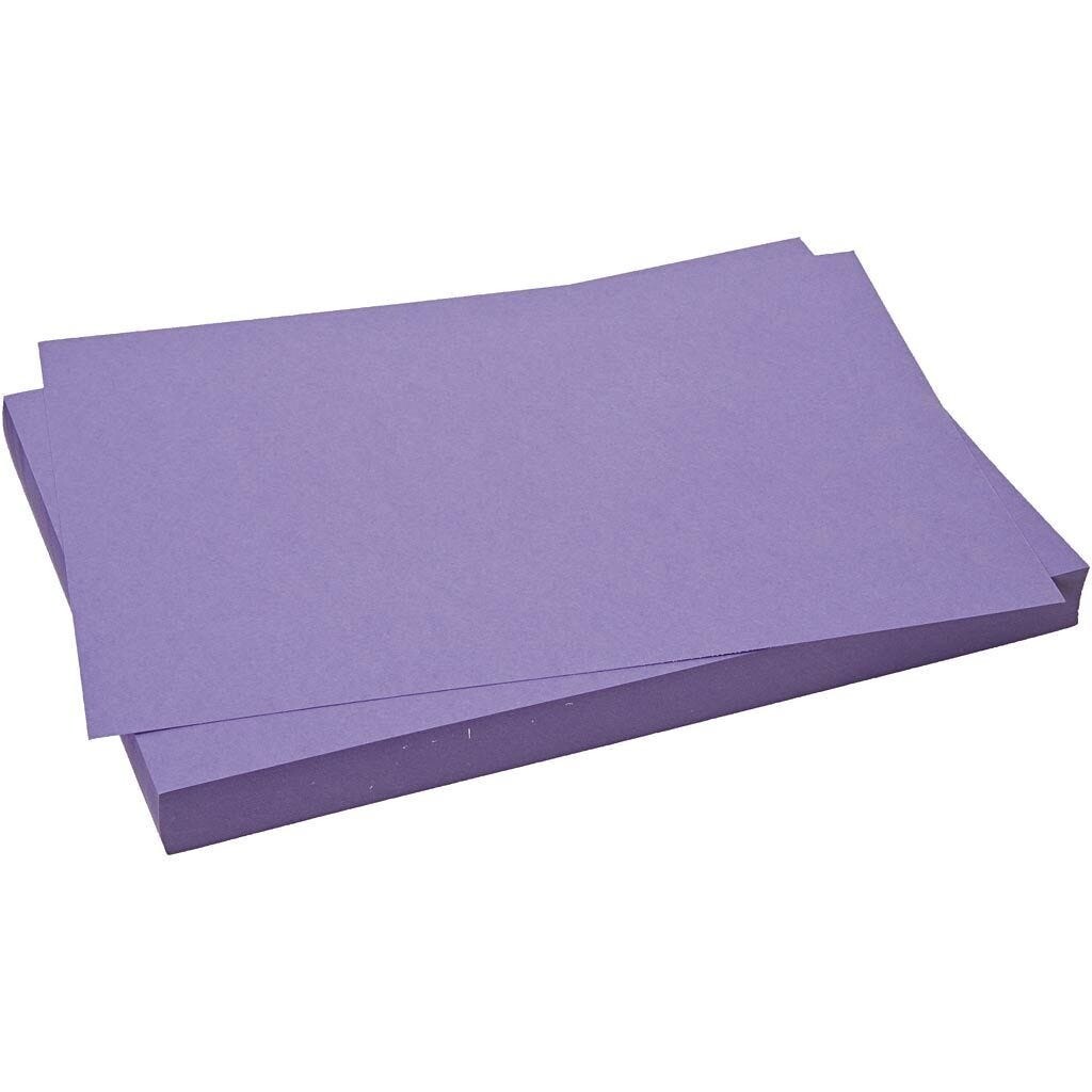 Karton, lilla, 50x70 cm, 270 g, 10 ark