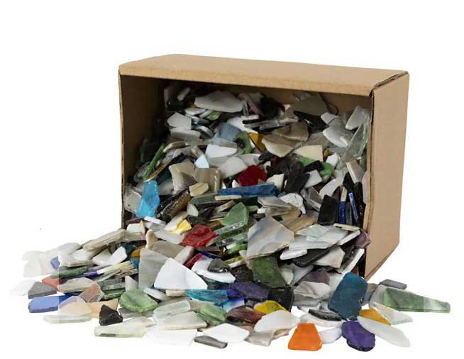 Mosaik klinker - Glas - 8–20 mm - Tykkelse 2–3 mm - 2 kg