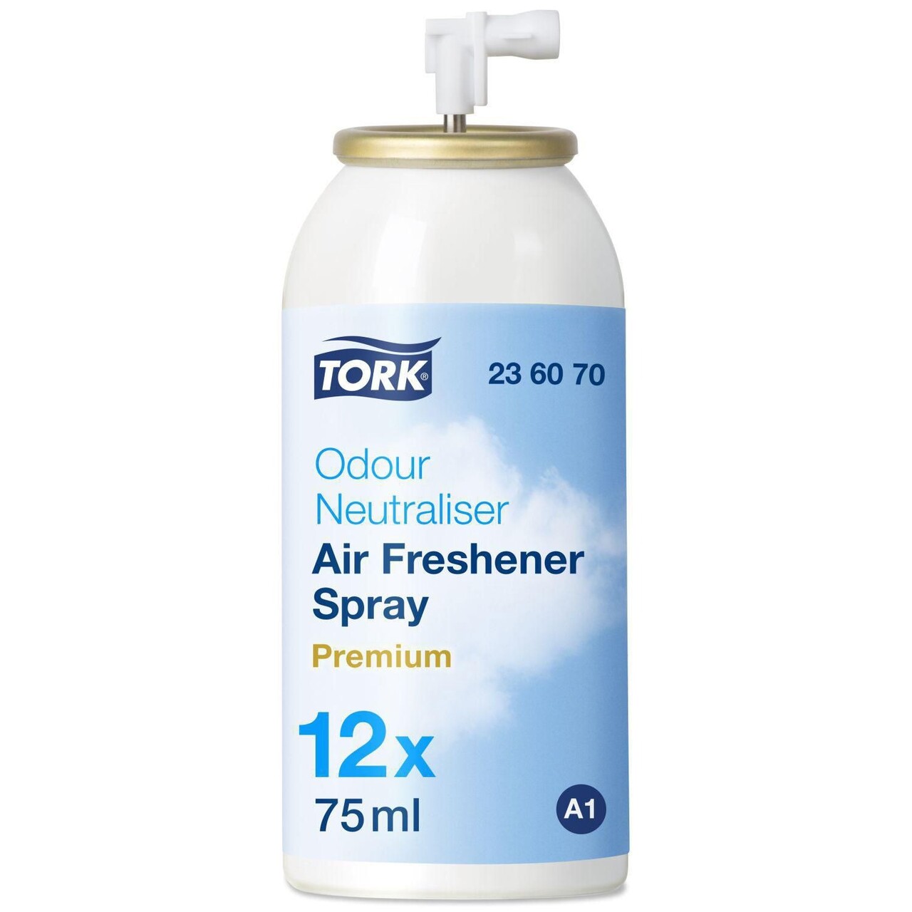 Luftfrisker Aerosol Tork 236070 Airfreshener Neutral 75ml m Parfume til Spray A1 disp - 12 ds x 75 ml/krt