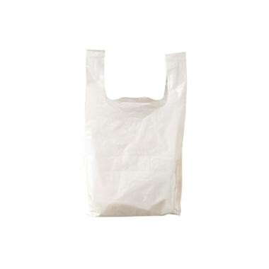 Bærepose T-shirt 18ltr 270+170x550mm 40my LDPE hvid - 500 stk/krt