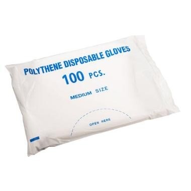 Handske Engangs str M LDPE - 100 stk/pk