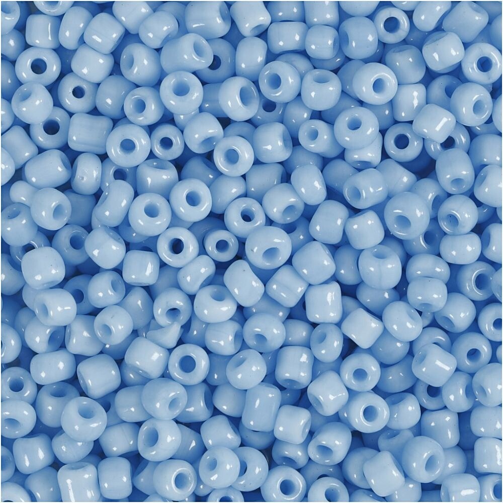 Rocailles perler turkis Ø: 3 mm hul 0,6-1,0 mm - pakke á 25g