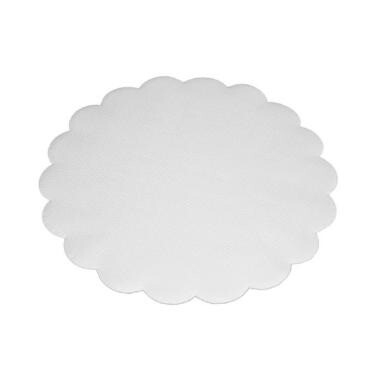 Fadpapir Ø14 cm Rund Præget Hvid - 500 stk/pk