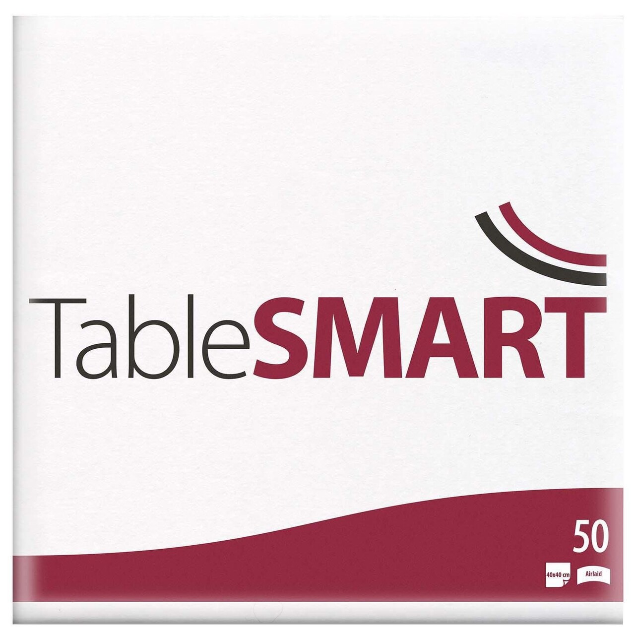 Serviet TableSMART airlaid 40x40 cm 1/4 fold Hvid - 12 pk x 50 stk/krt