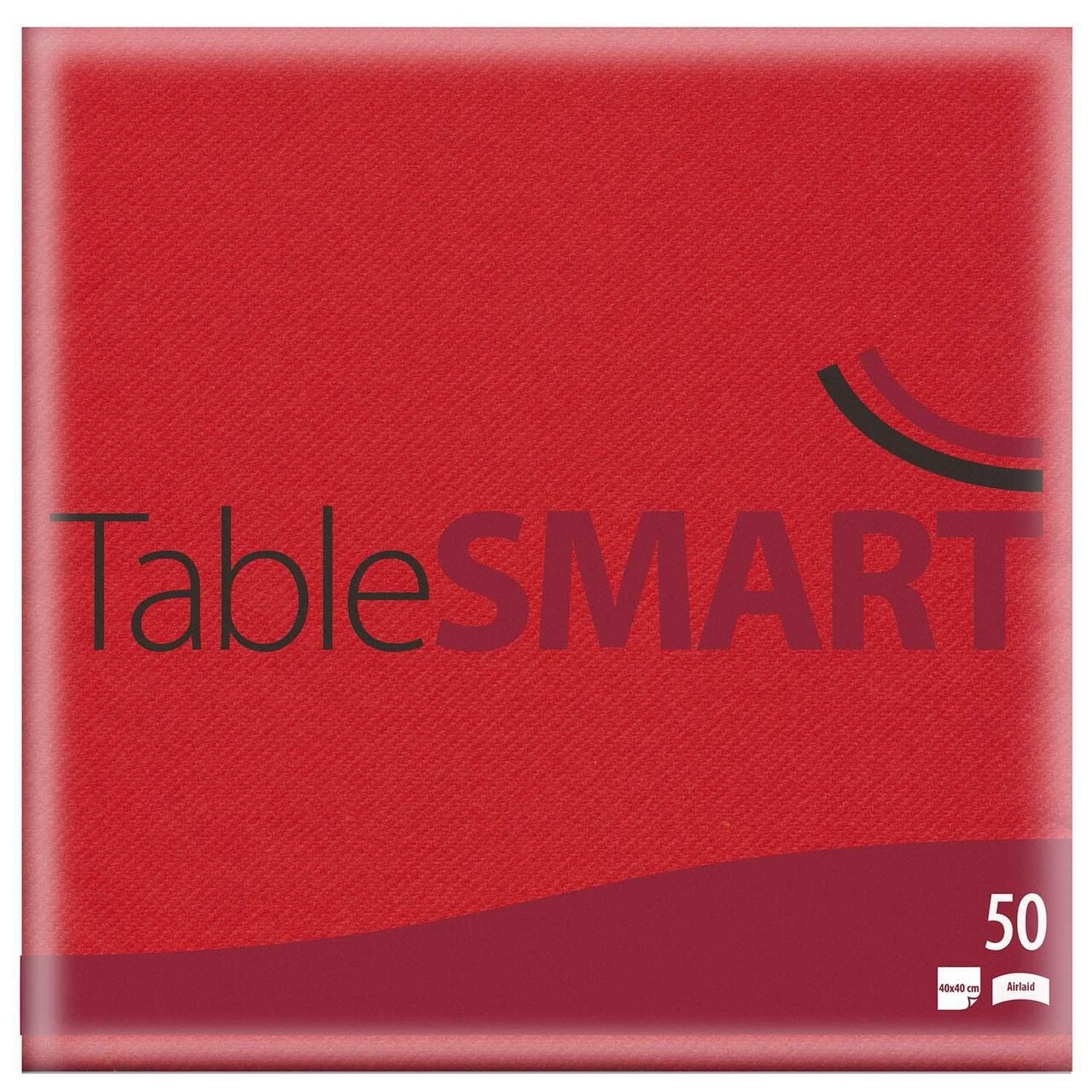 Serviet TableSMART airlaid 40x40 cm 1/4 fold Rød - 12 pk x 50 stk/krt