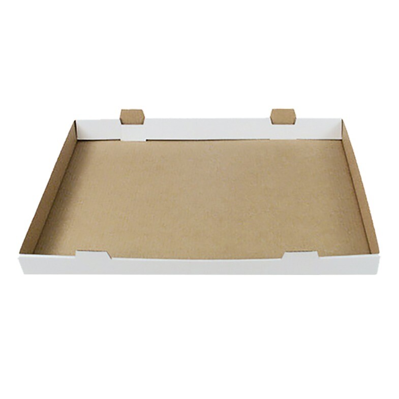 Transportæske 600x430x50mm Brun/Hvid Kagemandsstr - 25 stk/krt