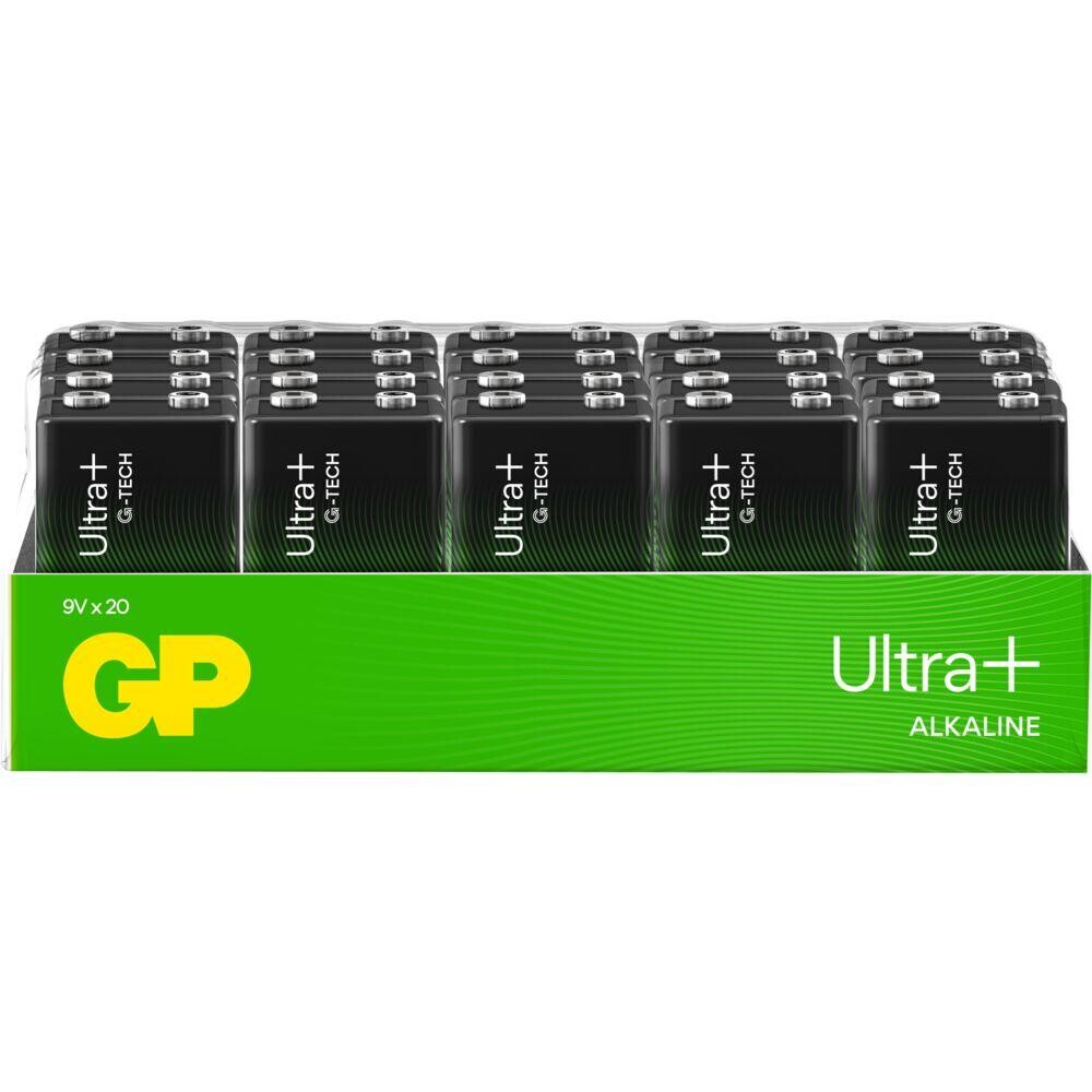 9v Batteri GP Ultra Plus Alkaline 20-pak