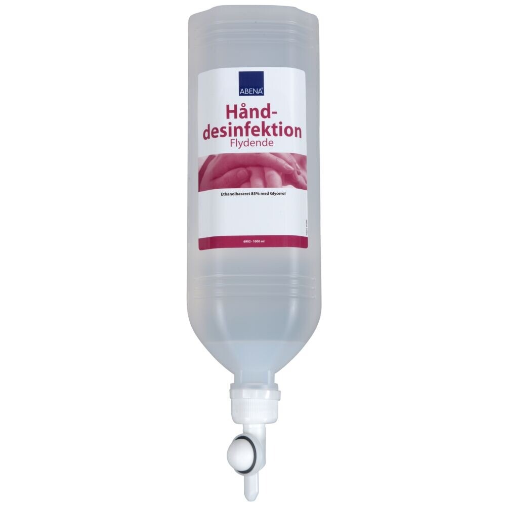 Hånddesinfektion - ABENA - 85% Ethanol - 1000 ml - Til dispenser - 12 stk