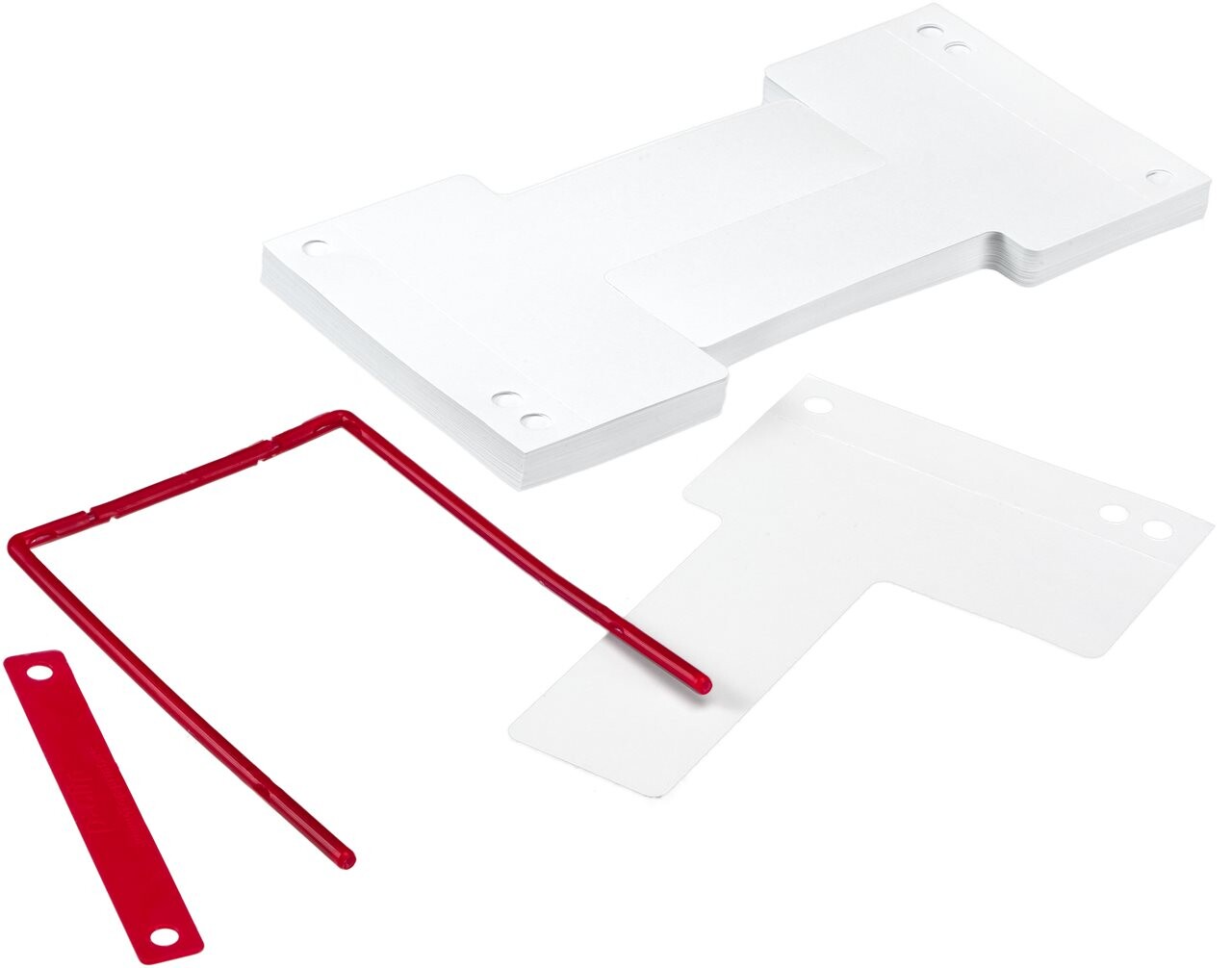 100 stk. D-Binder Bantex 80mm rød - Køb minimum 100 stk.