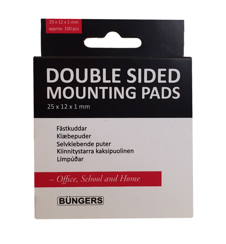 Klæbepuder - Büngers Glue Pads - 25x12x1 mm - 100 stk
