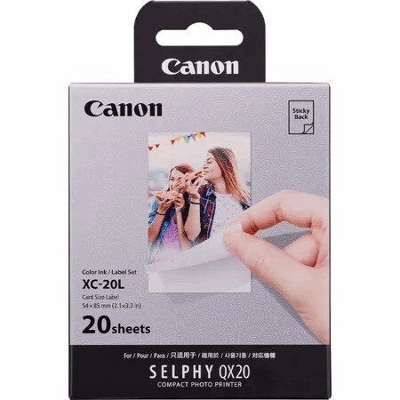 Blæk- og Papirsæt til foto - Canon XC-20L - 54 x 85 mm - 20 prints
