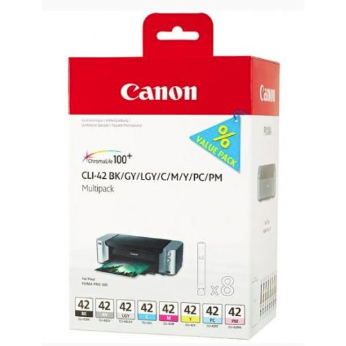 Canon CLI-42, Blækpatron, Sort & Farve, Sampak
