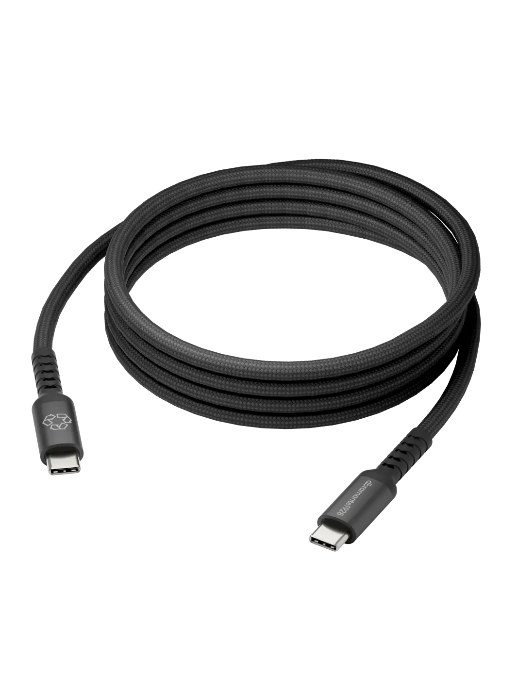Kabel - Dbramante1928 - re-charge IT - Flettet - 2m USB-C/USB-C 100W - Sort