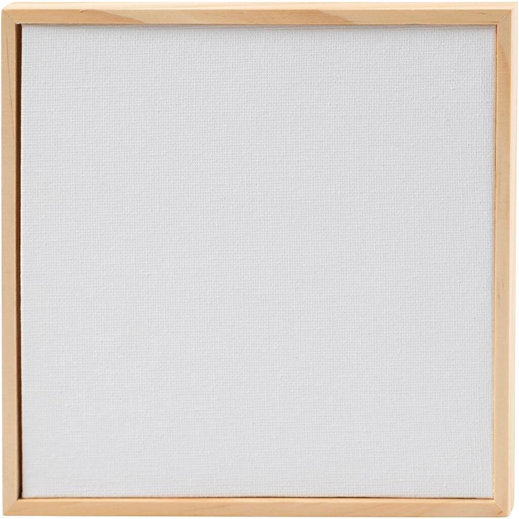Malerplade med træramme, str. 15,8x15,8 cm, 280 g, hvid, 10 stk./ 1 pk.