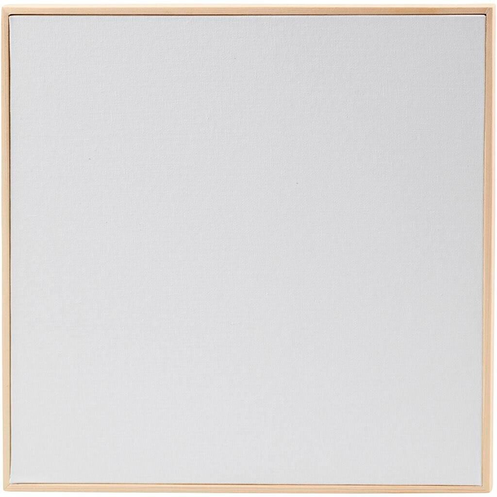 Malerplade med træramme, str. 30x30 cm, 280 g, hvid, 1 stk.
