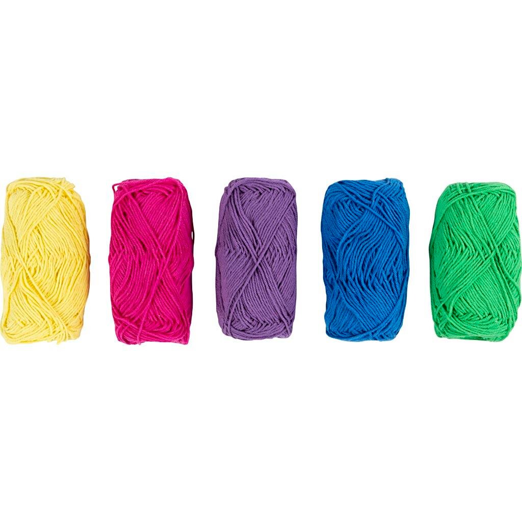 Bomuldsgarn | nr. 8/4, L: 5x50 M, colorful | 5x20 g/ 1 pk.