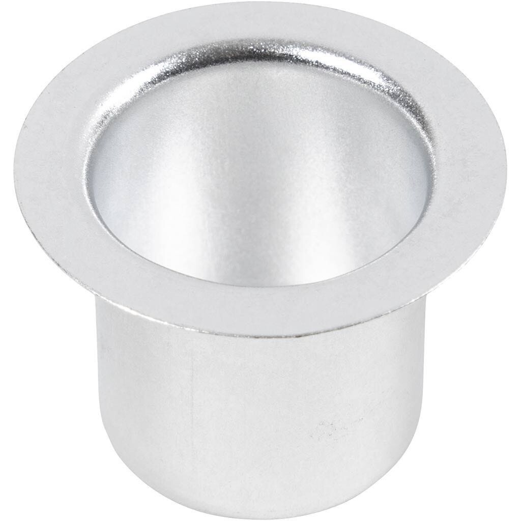 Lysmanchetter - Til stagelys Ø25 mm H18 mm - Hulstørrelse 22 mm - 12 stk