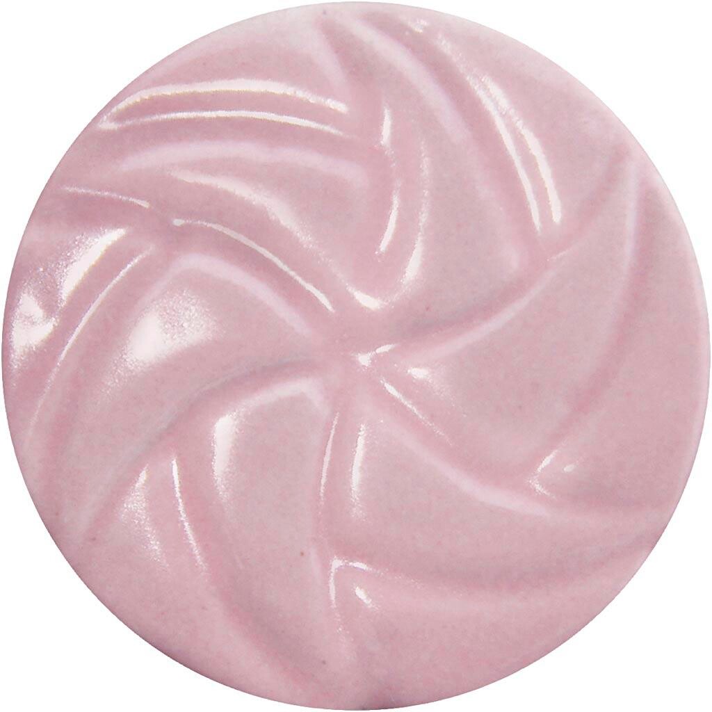 Keramikglasur, 984-1101 °C, dækkende, Rose, 60 ml/ 1 ds.
