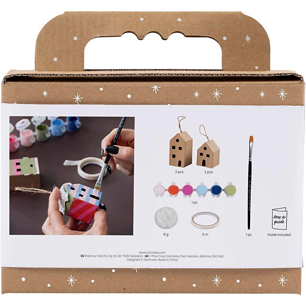 Mini DIY Kit Dekoration, Huse, colorful, 1 pk.