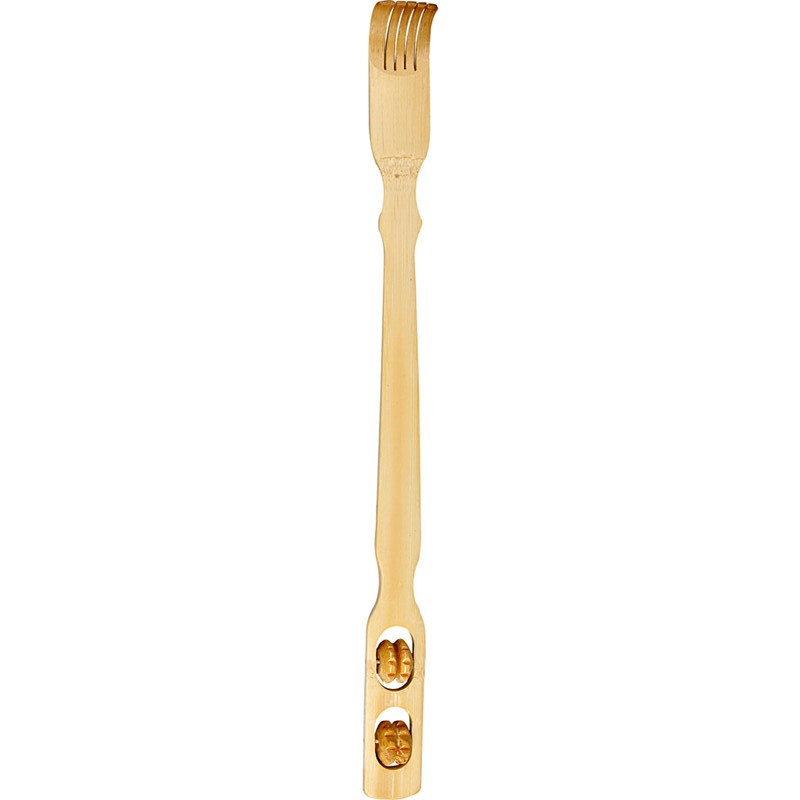 Kløpind i træ med massagehjul - Længde: 48 cm Bredde: 4 cm - 1 stk