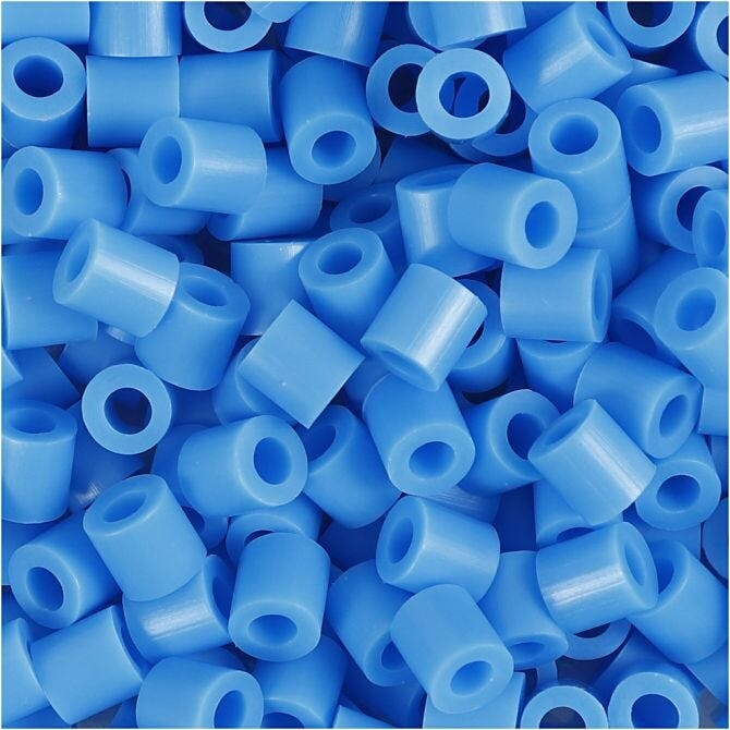Rørperler Nabbi blå (32238) str 5x5 mm hulstr 2,5 mm medium 1100 stk|1 pk