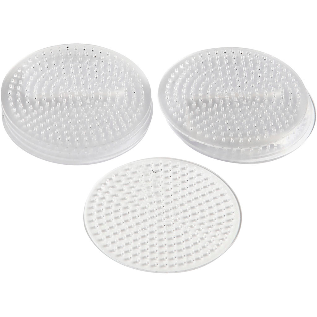 Perleplader i rund med en diameter på 8,5 cm - 10 stk. i pakningen