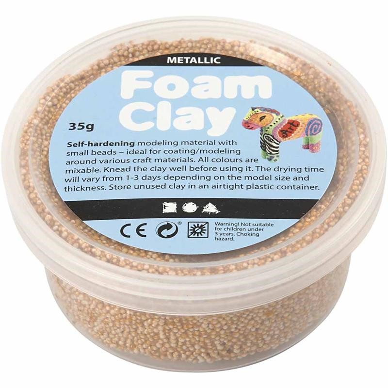 Foam Clay guld metallic - 35 gram