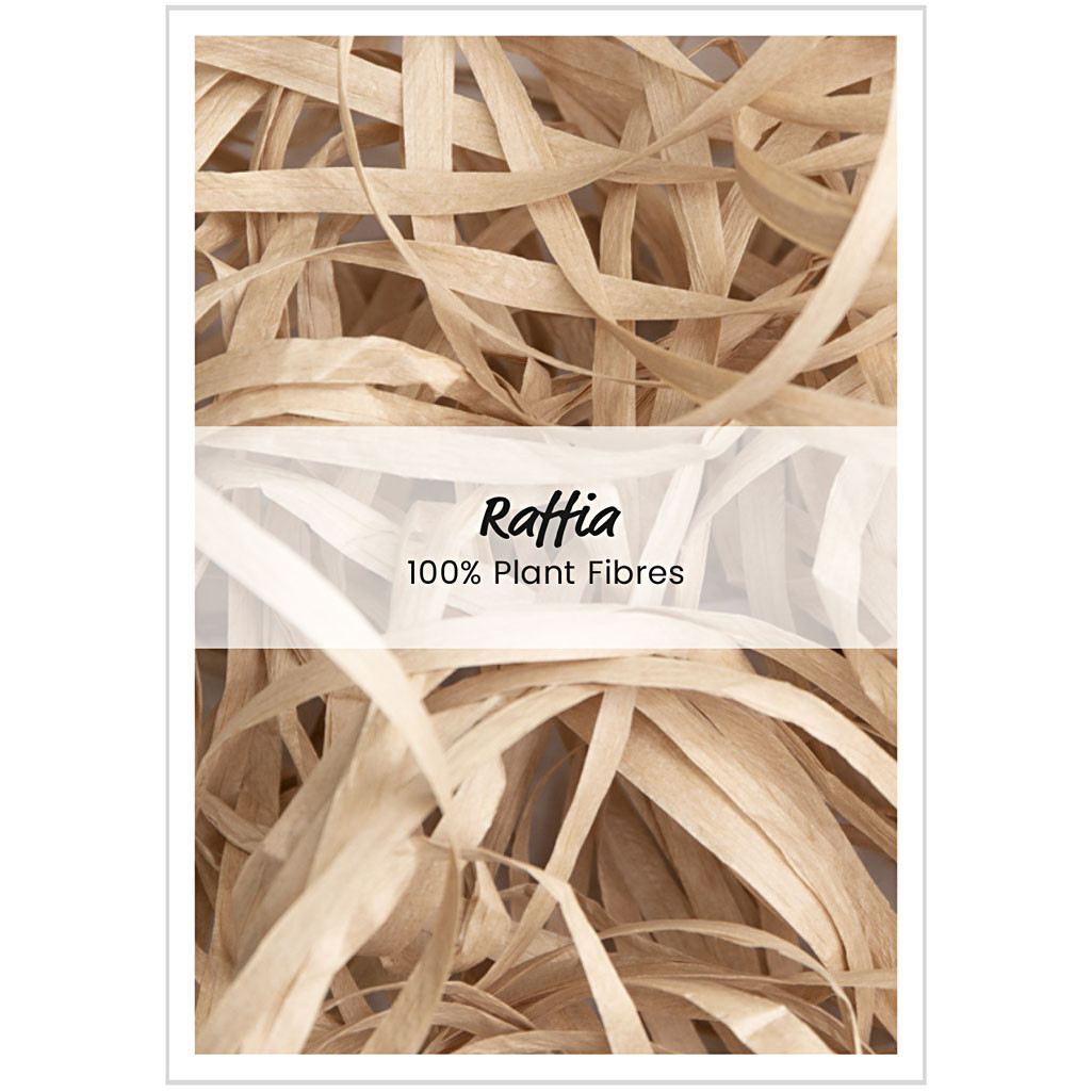 Postkort Raffia papirgarn A5 14,8x21 cm 1 stk.