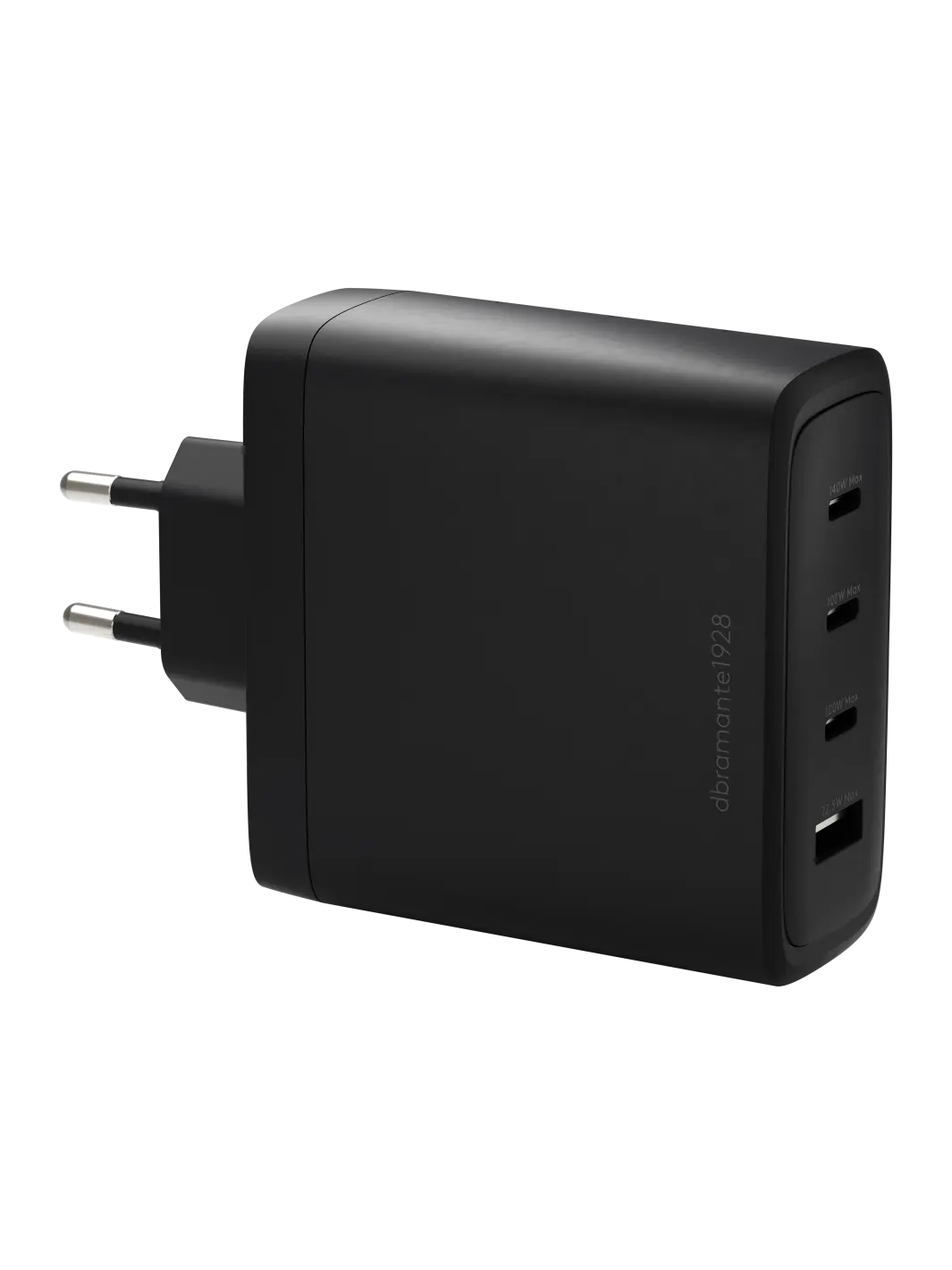 Vægoplader - Dbramante1928 - re-charge IT - 3xUSB-C 140W + 1xUSB-A - Sort