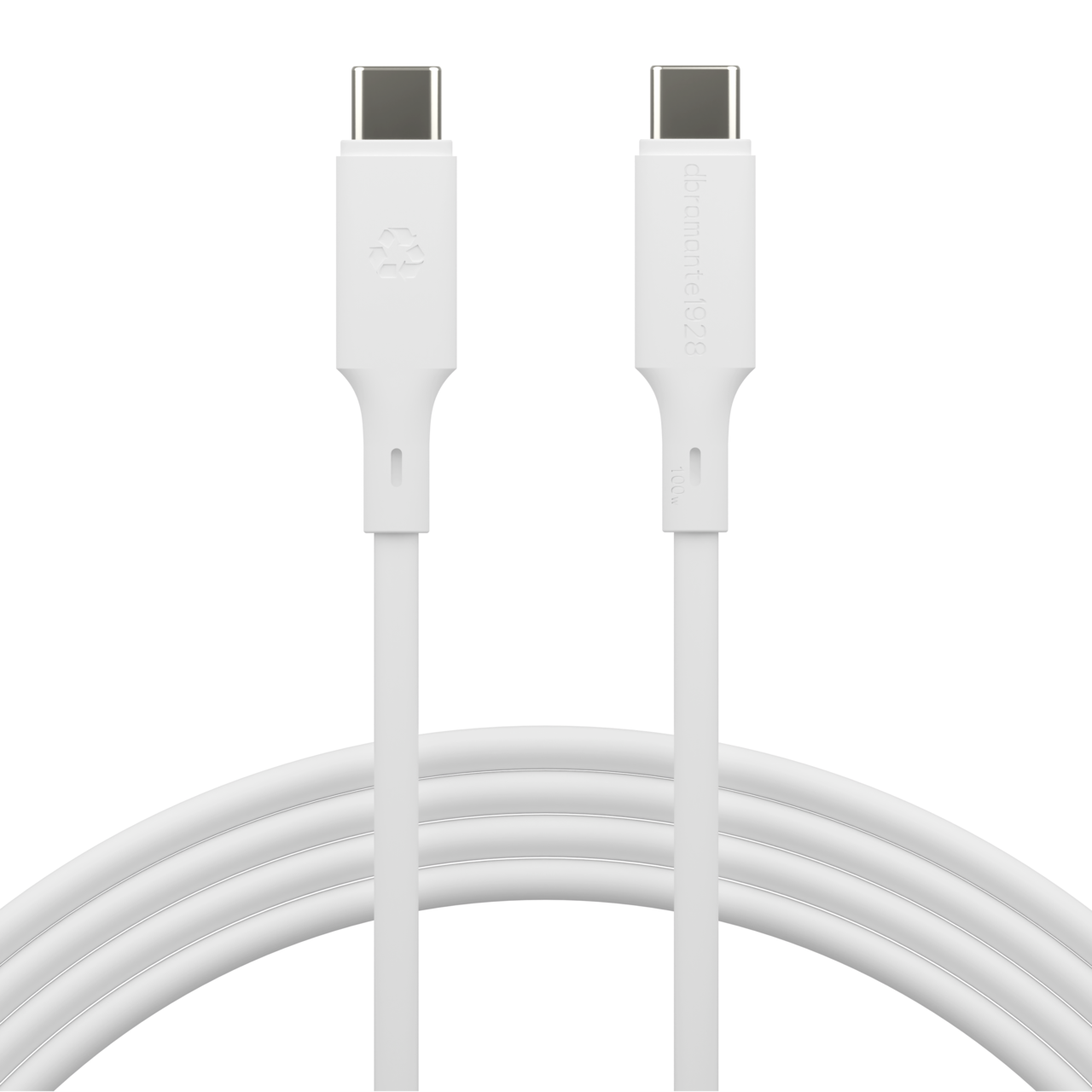 Oplader, Dbramante1928, re-charge, IT Cable, 2m, USB-C/USB-C, 100W, Hvid