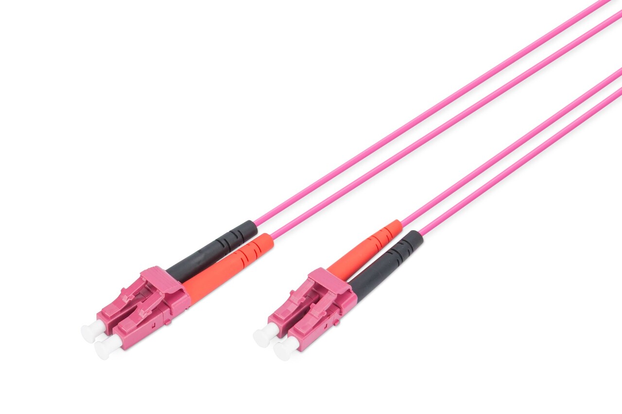 Digitus DIGITUS FO patch cord, duplex, LC to LC MM OM4, 1 m