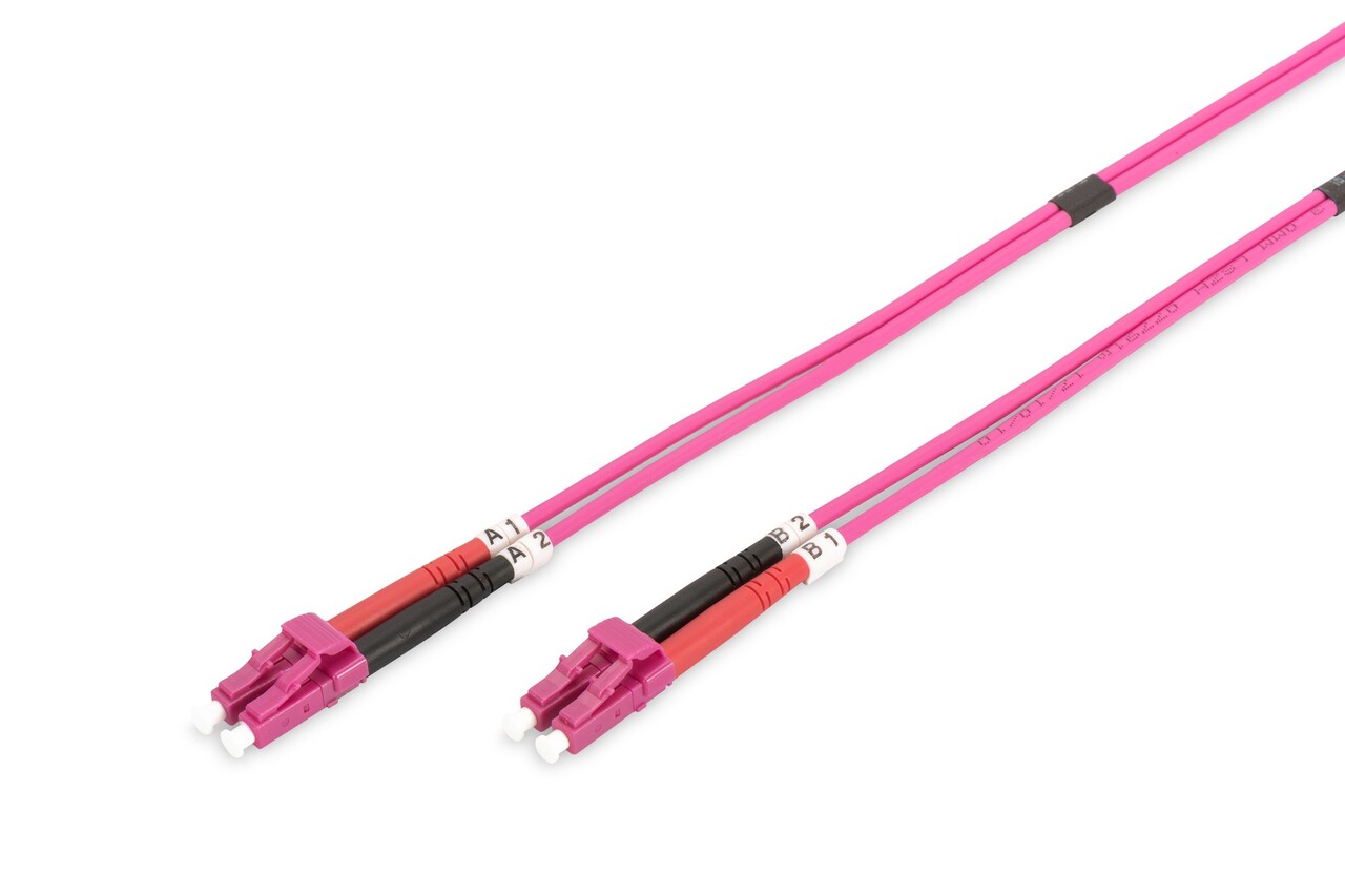 Digitus DIGITUS FO patch cord, duplex, LC to LC MM OM4, 2 m