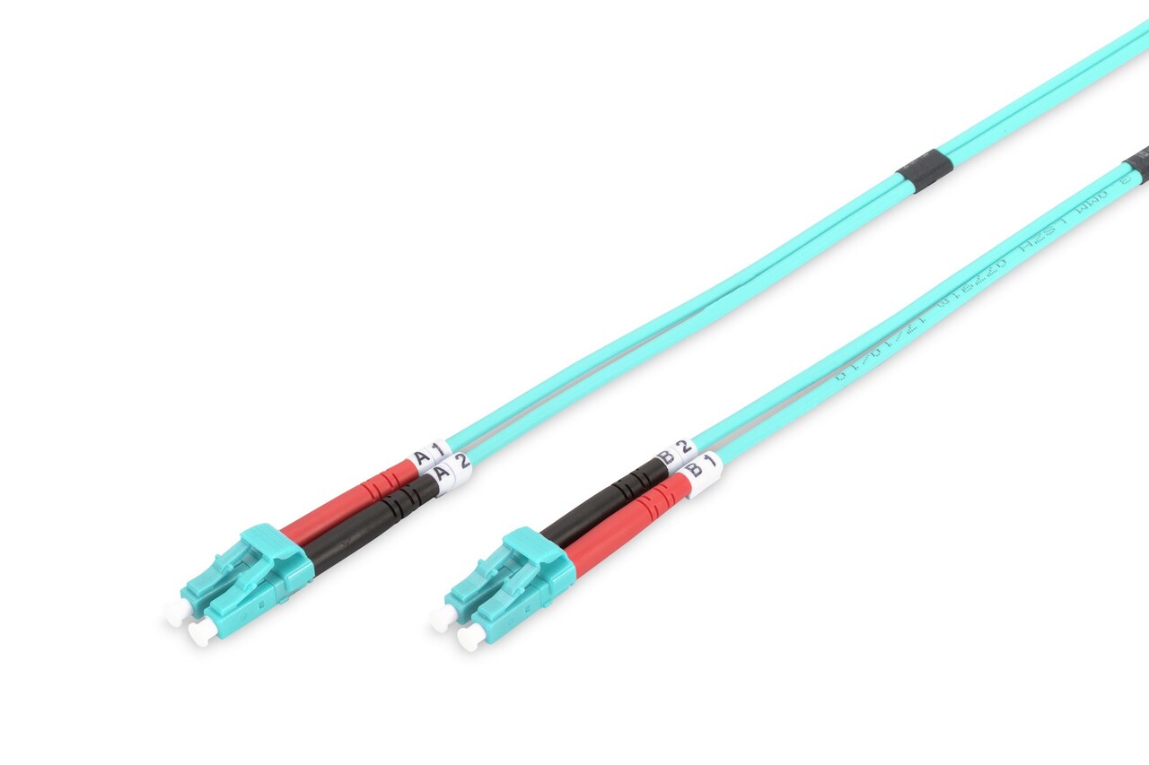 Digitus DIGITUS FO patch cord, duplex, LC to LC MM OM3, 10 m