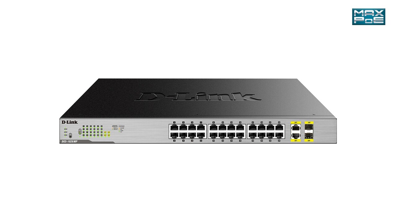 D-Link 24-Port Desktop Gigabit PoE Switch 2 x 100/1000Mbps
