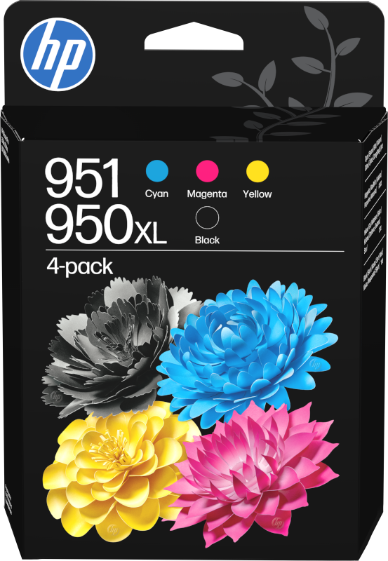 HP 951 CMY/950 Blk Ink Crtg Cmbo 4-pack