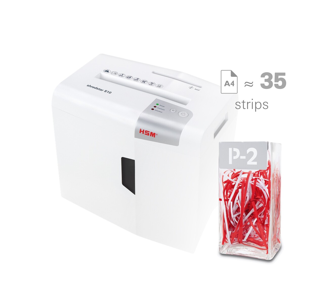 Makulator strimmel - HSM Shredstar S10 6 mm - 10 ark